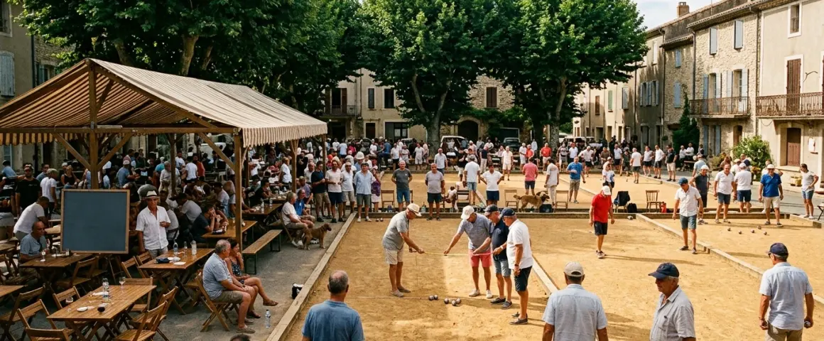 Concours de pétanque un jour de compétition