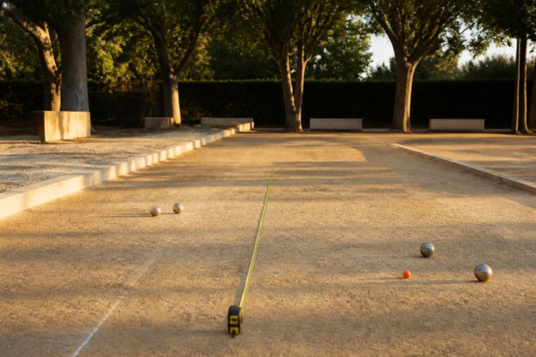 Terrain de pétanque : dimensions et normes officielles