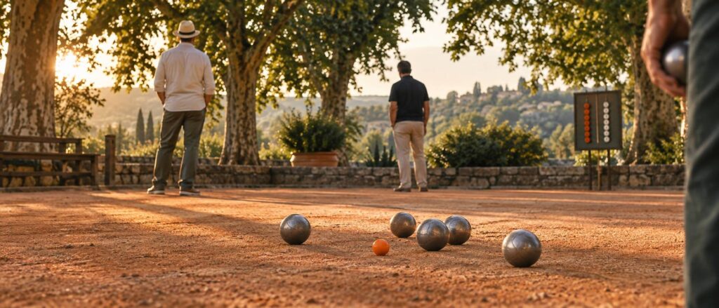 Illustration éditoriale du sujet : Pétanque en 13 points : pourquoi cette règle historique