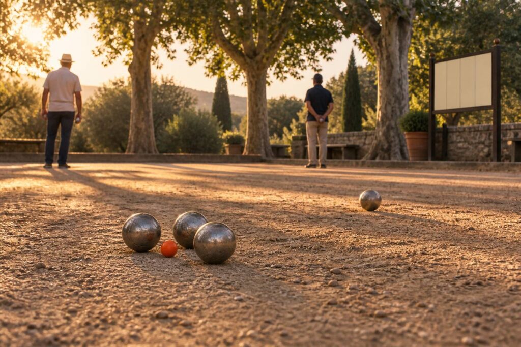 Illustration éditoriale du sujet : Règles du tête-à-tête à la pétanque : mode d'emploi