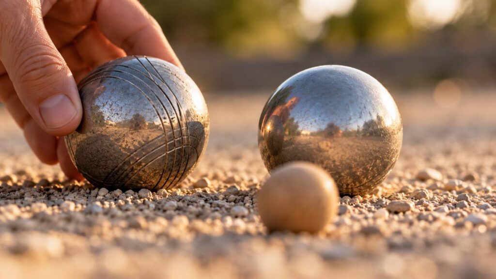 Illustration de détail sur le sujet : Boules striées ou lisses à la pétanque : les différences